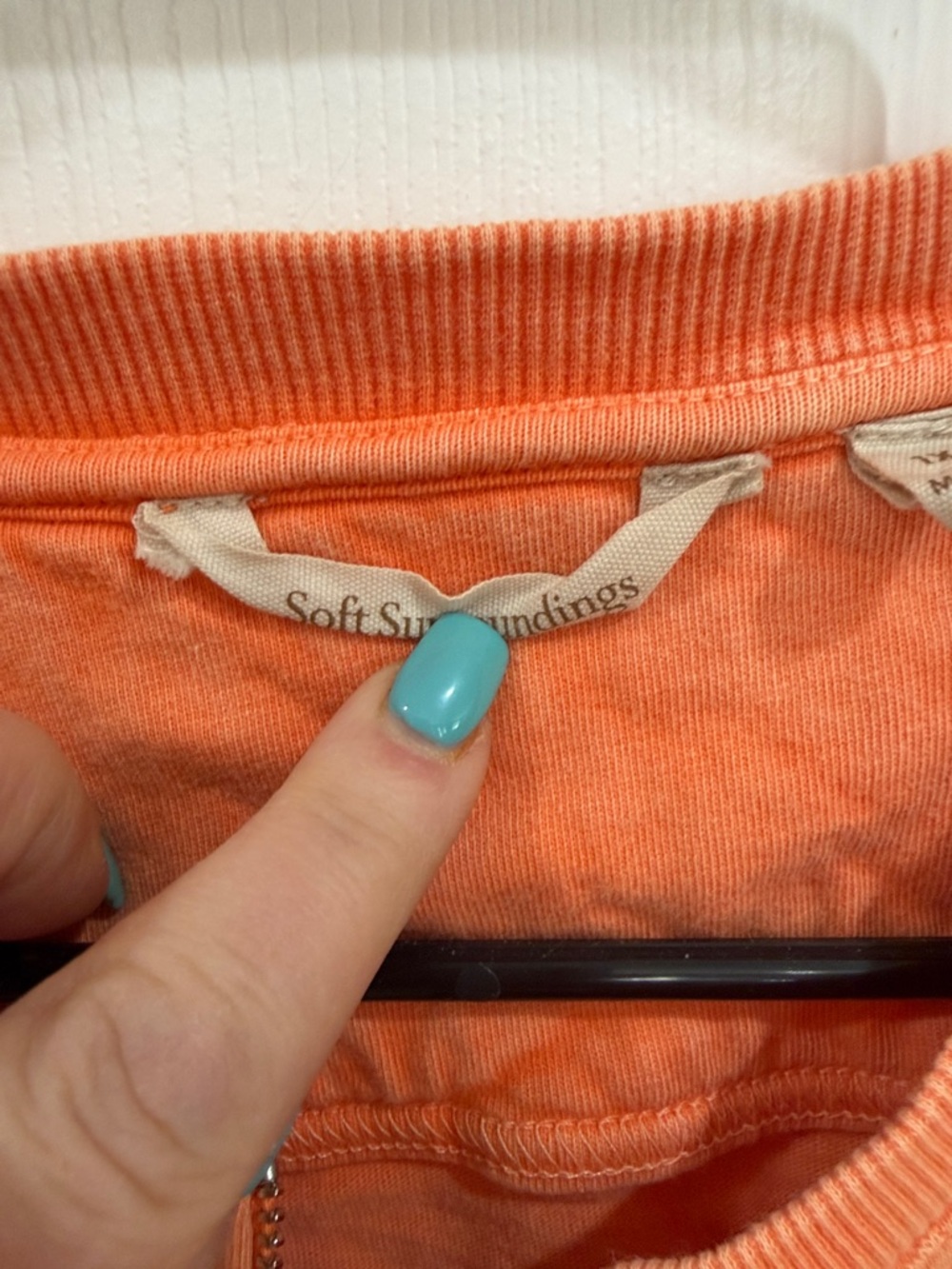Soft Surroundings Golf Shores Orange Quilted Top size 1X - Picture 5 of 11